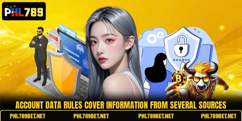 Account data rules cover information from several sources