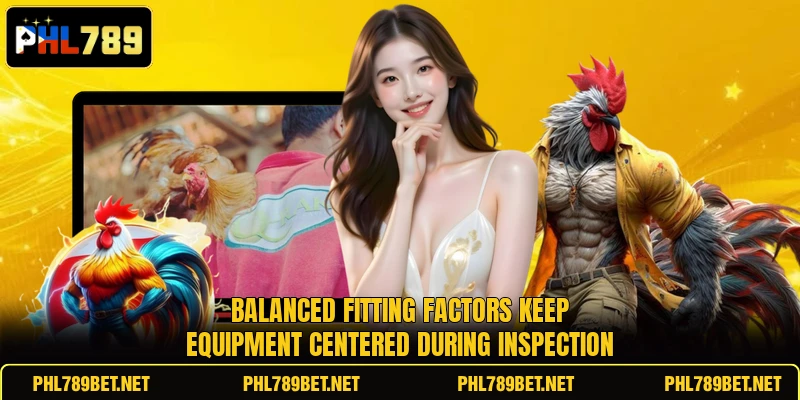 Balanced fitting factors keep equipment centered during inspection