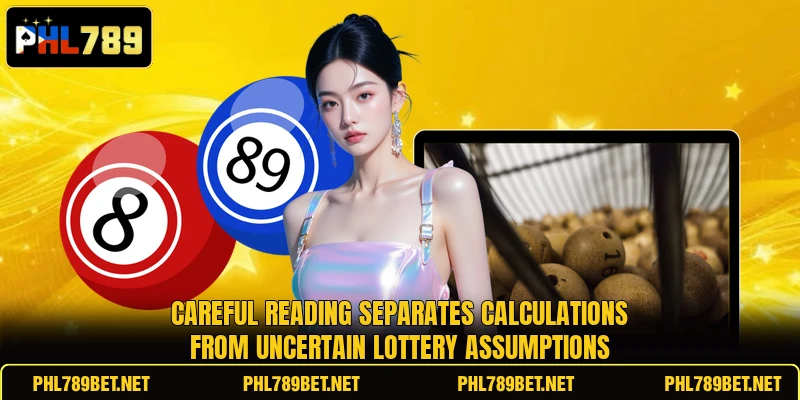 Careful reading separates calculations from uncertain lottery assumptions