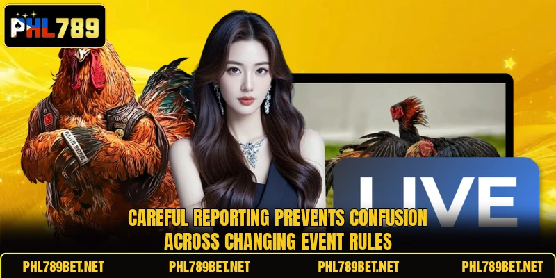 Careful reporting prevents confusion across changing event rules