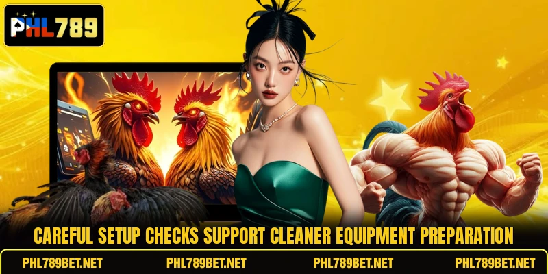 Careful setup checks support cleaner equipment preparation
