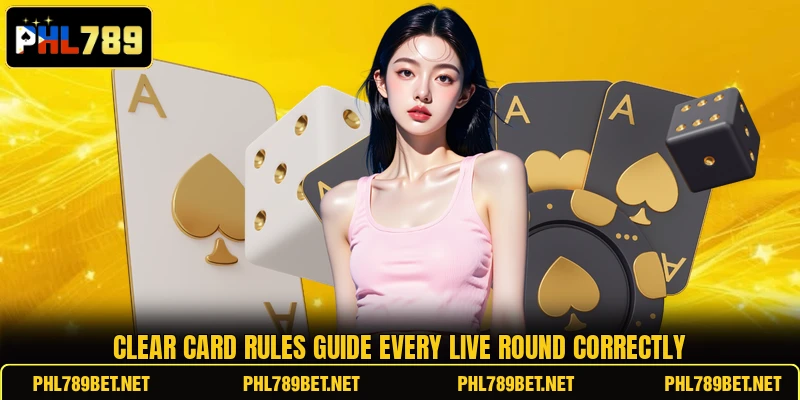 Clear card rules guide every live round correctly