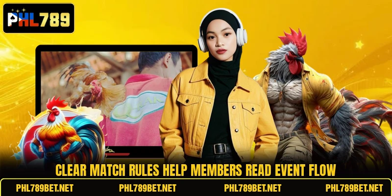 Clear match rules help members read event flow