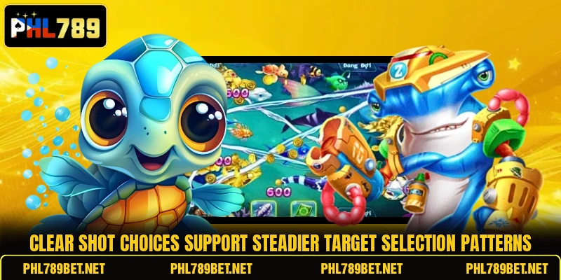Clear shot choices support steadier target selection patterns