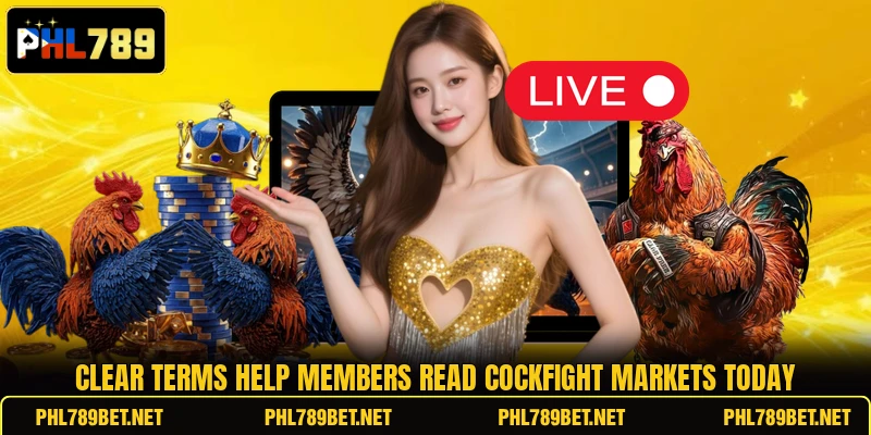 Clear terms help members read cockfight markets today
