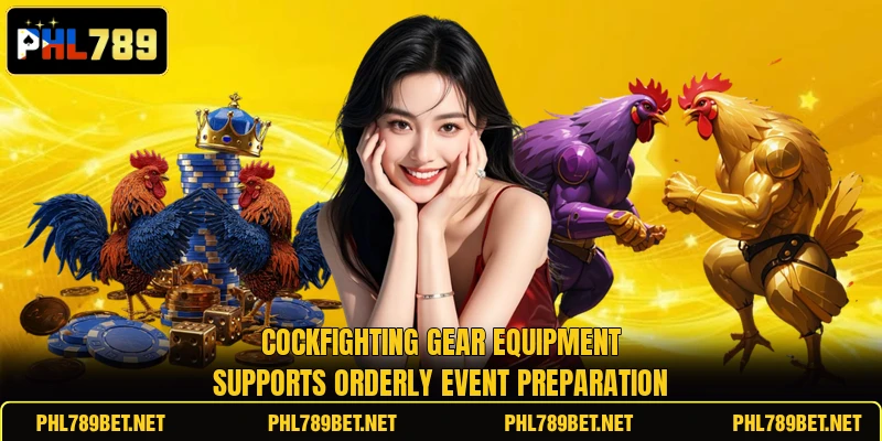 Cockfighting gear equipment supports orderly event preparation