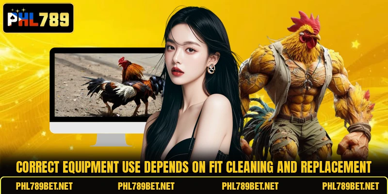 Correct equipment use depends on fit cleaning and replacement