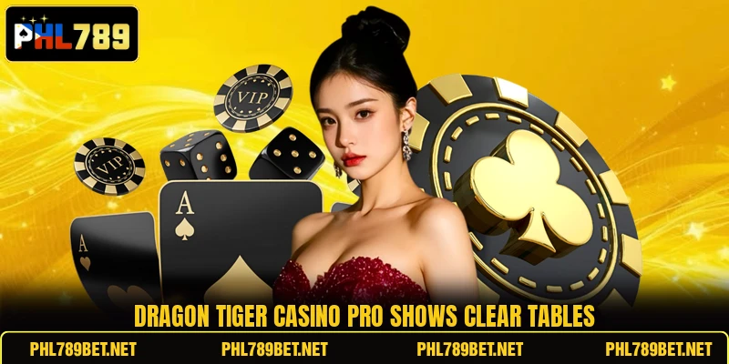 Dragon Tiger Casino Pro shows clear tables