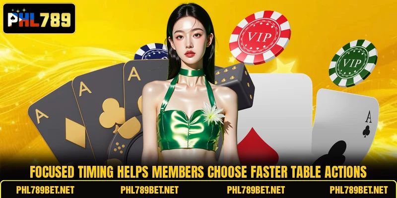 Focused timing helps members choose faster table actions