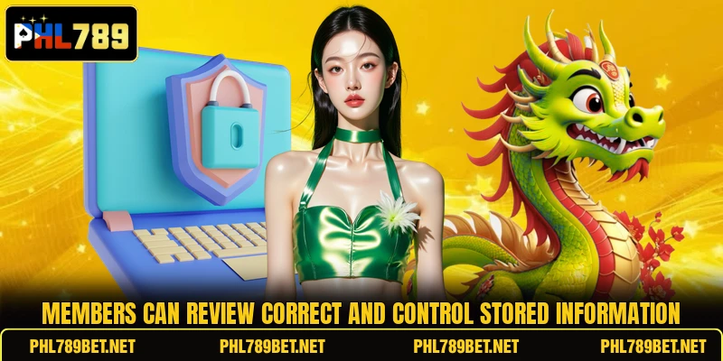 Members can review correct and control stored information