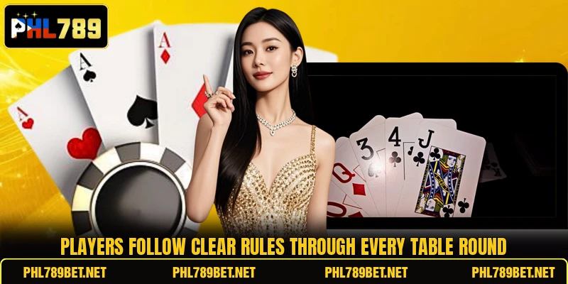 Players follow clear rules through every table round
