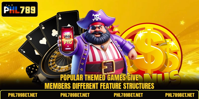 Popular themed games give members different feature structures