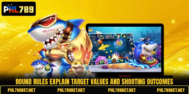 Round rules explain target values and shooting outcomes