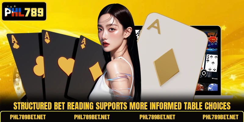 Structured bet reading supports more informed table choices